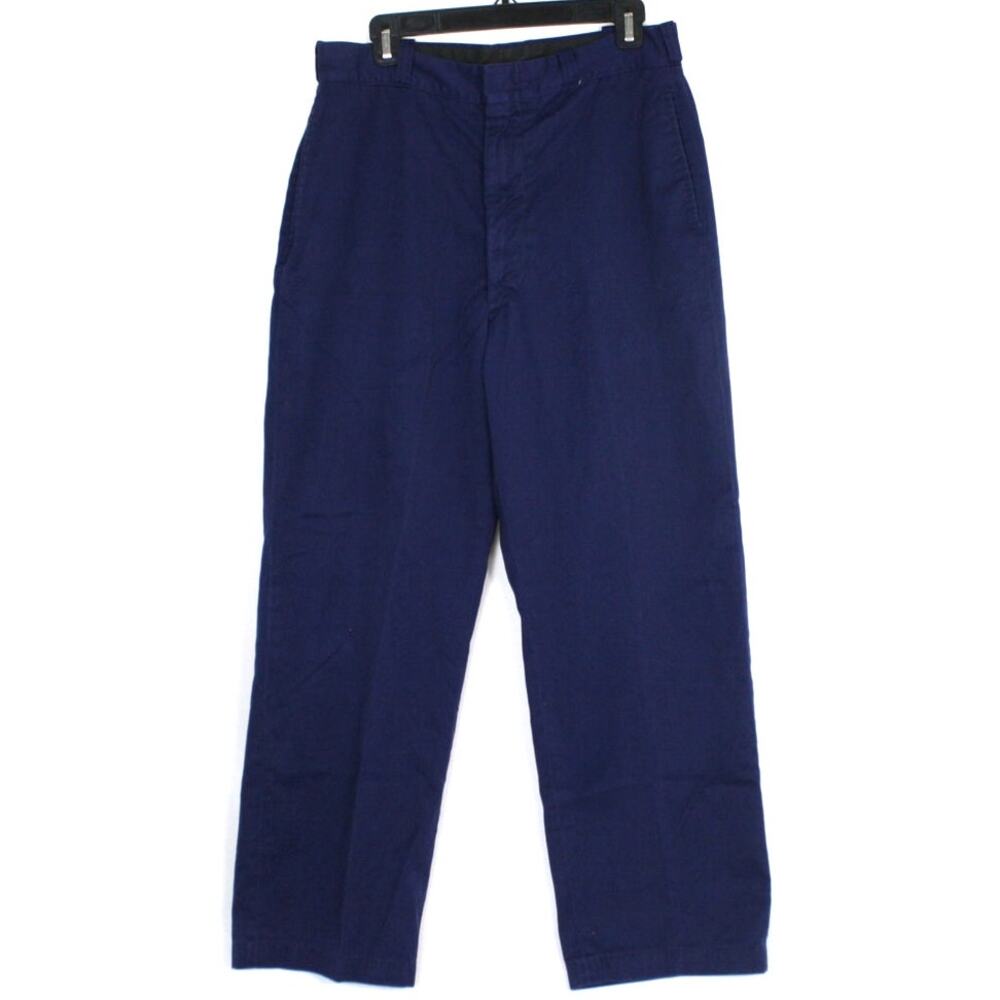 Vintage 1984 US Military Navy Blue Dress Trousers Mens 34L Uniform Pants